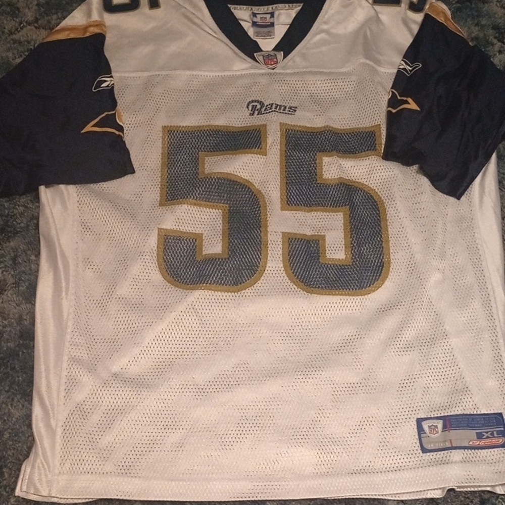 James Laurinaitis Reebok White and Navy Los Angeles Rams Jersey